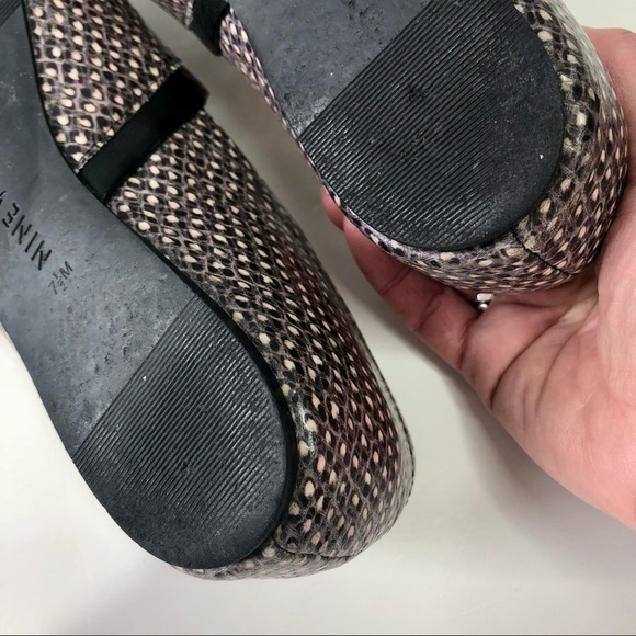 Nine West noinstride vegan snakeskin pointy flats - Picture 9 of 10